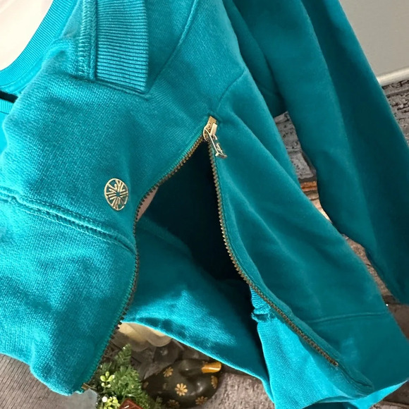 Lilly Pulitzer Beach Comber pullover Sweatshirt size s in Maldives green NWOT - Picture 4 of 4